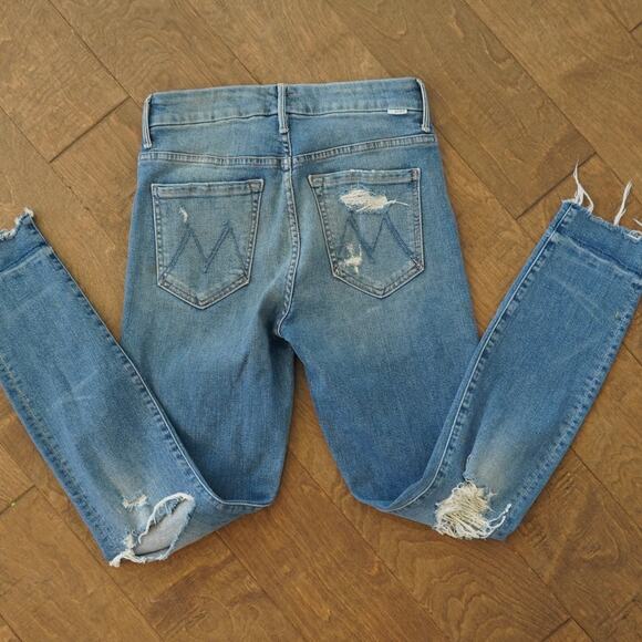 MOTHER High Waisted Looker Ankle Chew Jeans in Push the Envelope Womens Size 26 - Picture 7 of 14